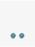 Monica Vinader turquoise stud earrings in sterling silver, UK version