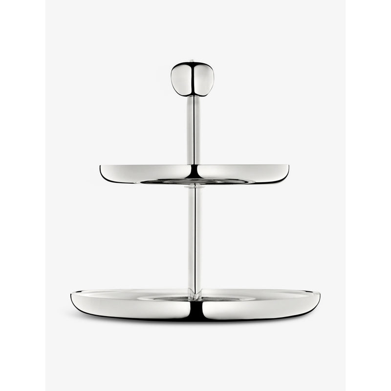 Christofle two-tier silver-plated pastry stand 14.5cm, imported from the UK