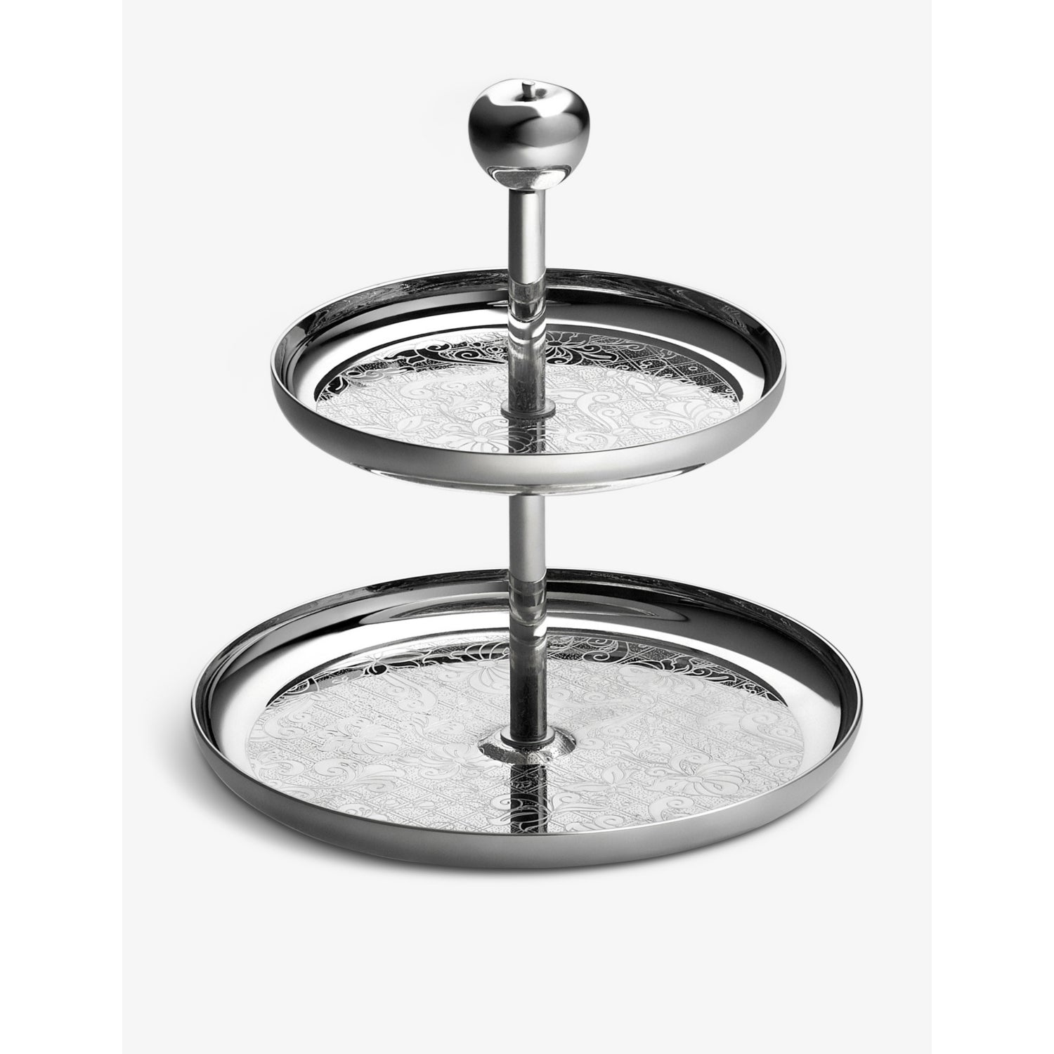 Christofle two-tier silver-plated pastry stand 14.5cm, imported from the UK
