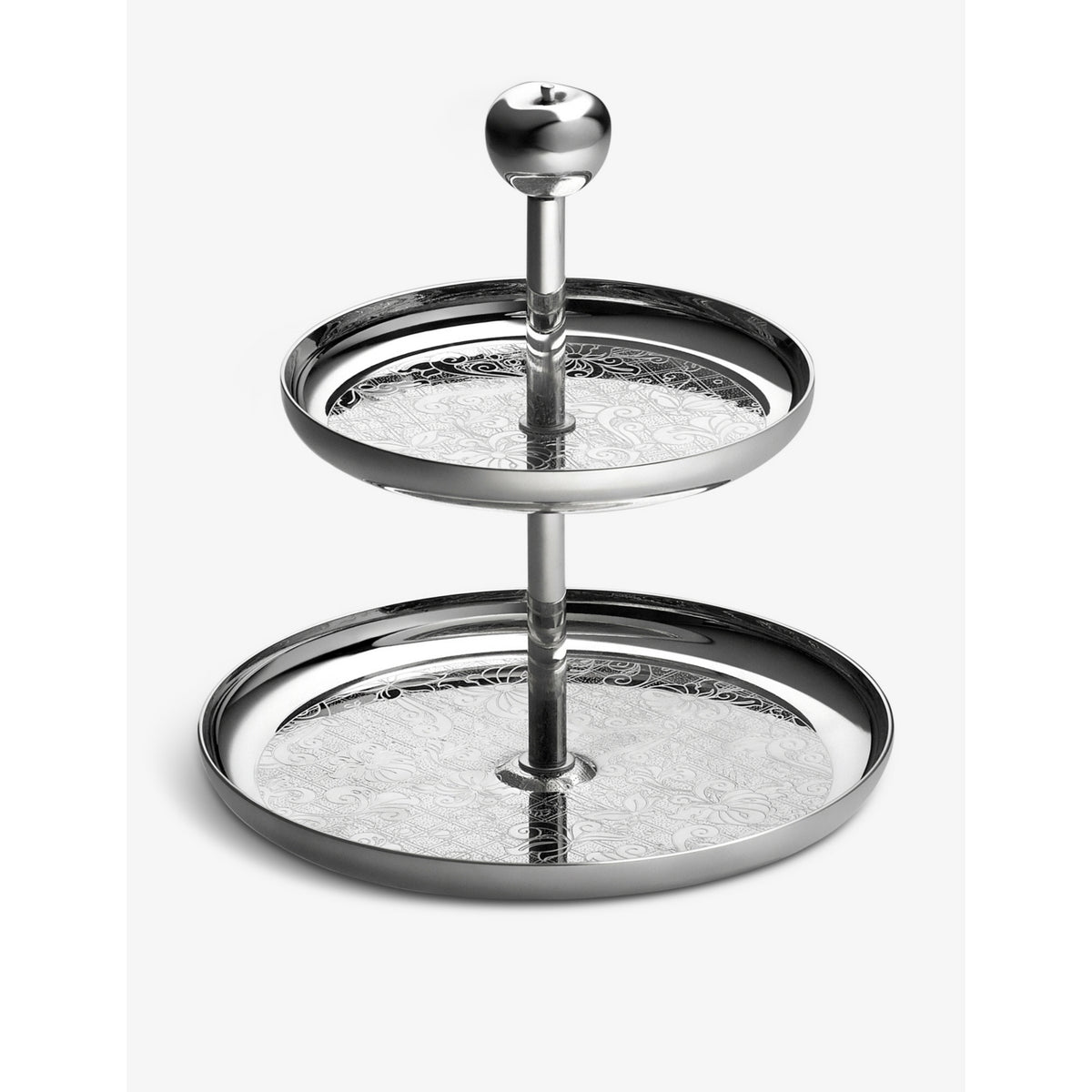 Christofle two-tier silver-plated pastry stand 14.5cm, imported from the UK