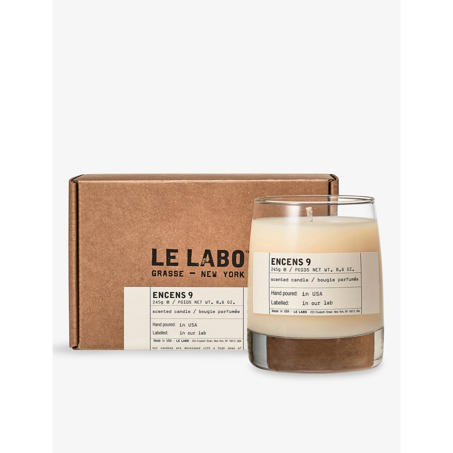 Le Labo Encens 9 Classic candle 245g, imported from the UK