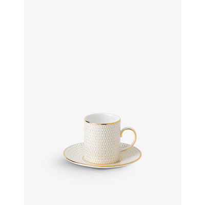 selfridges Wedgwood Gio Gold Coffee Cup and Saucer- Buy online at McGrocer