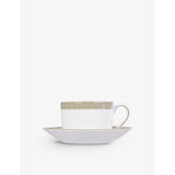 Wedgwood Lace Gold bone china teacup and saucer, imported from the UK