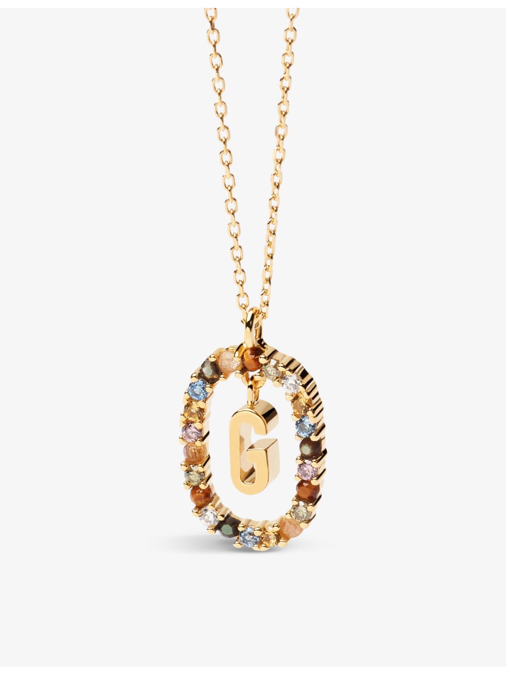 PDPAOLA Initial G pendant necklace gold-plated sterling silver - British product