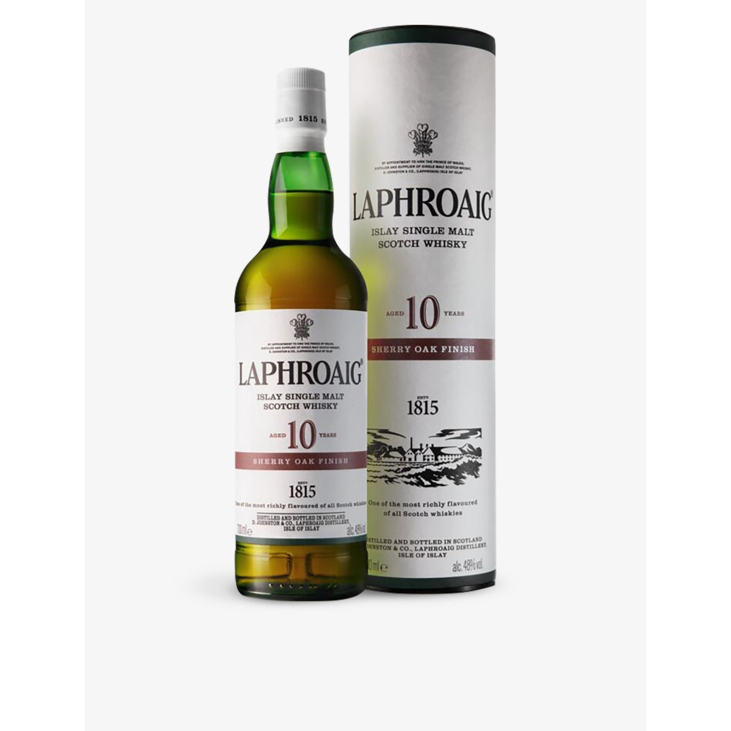Laphroaig Islay single malt Scotch whisky 10 Year Old 700ml (British brand)