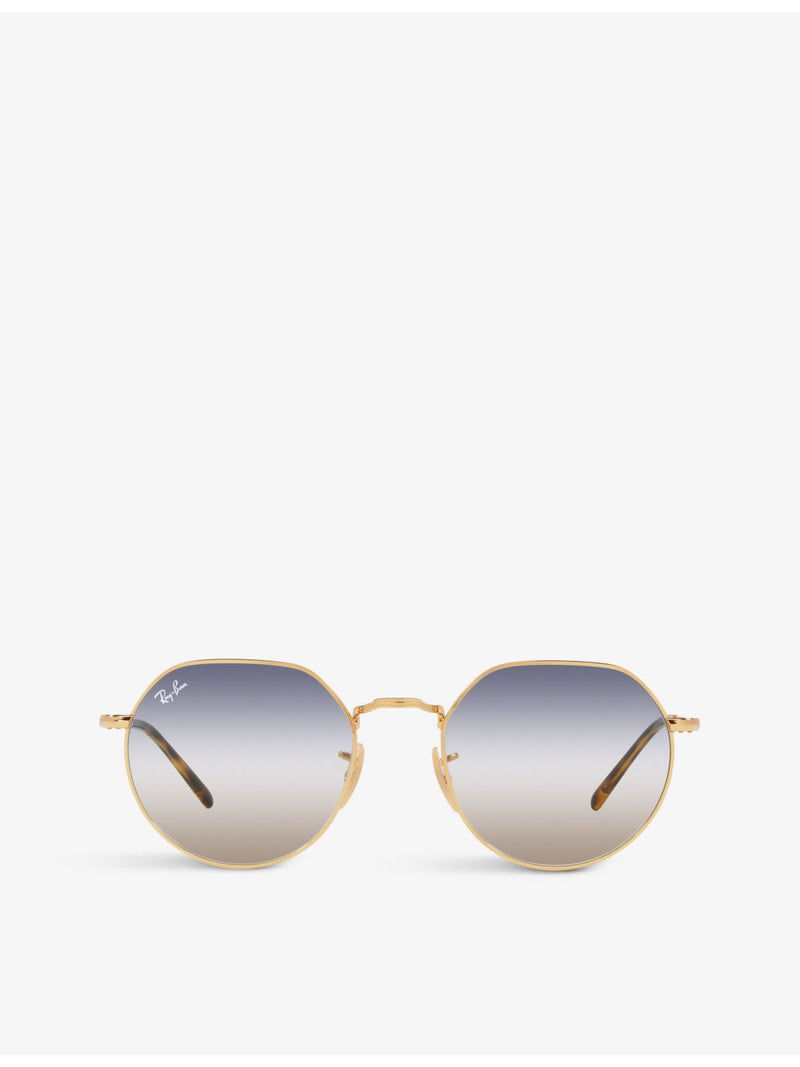Ray-Ban RB3565 Jack hexagonal metal acetate sunglasses, imported from the UK