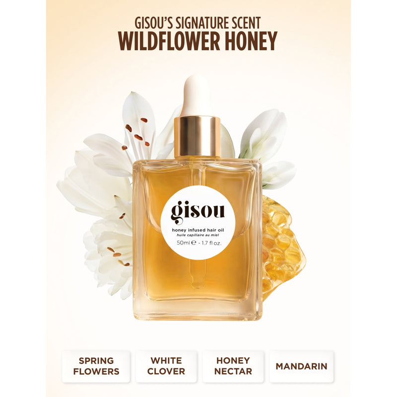 Gisou Honey Infused hair oil 50ml, imported from the UK
