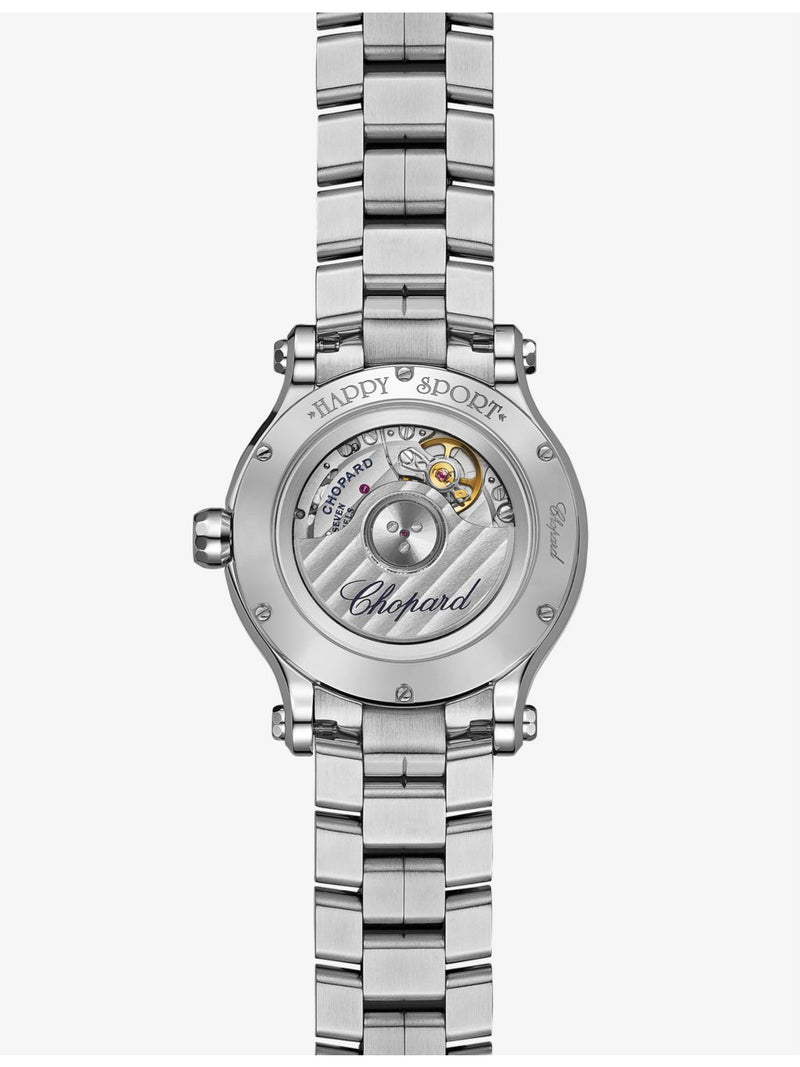 Chopard Happy Sport watch stainless steel 0.25ct diamond 33mm (British brand)