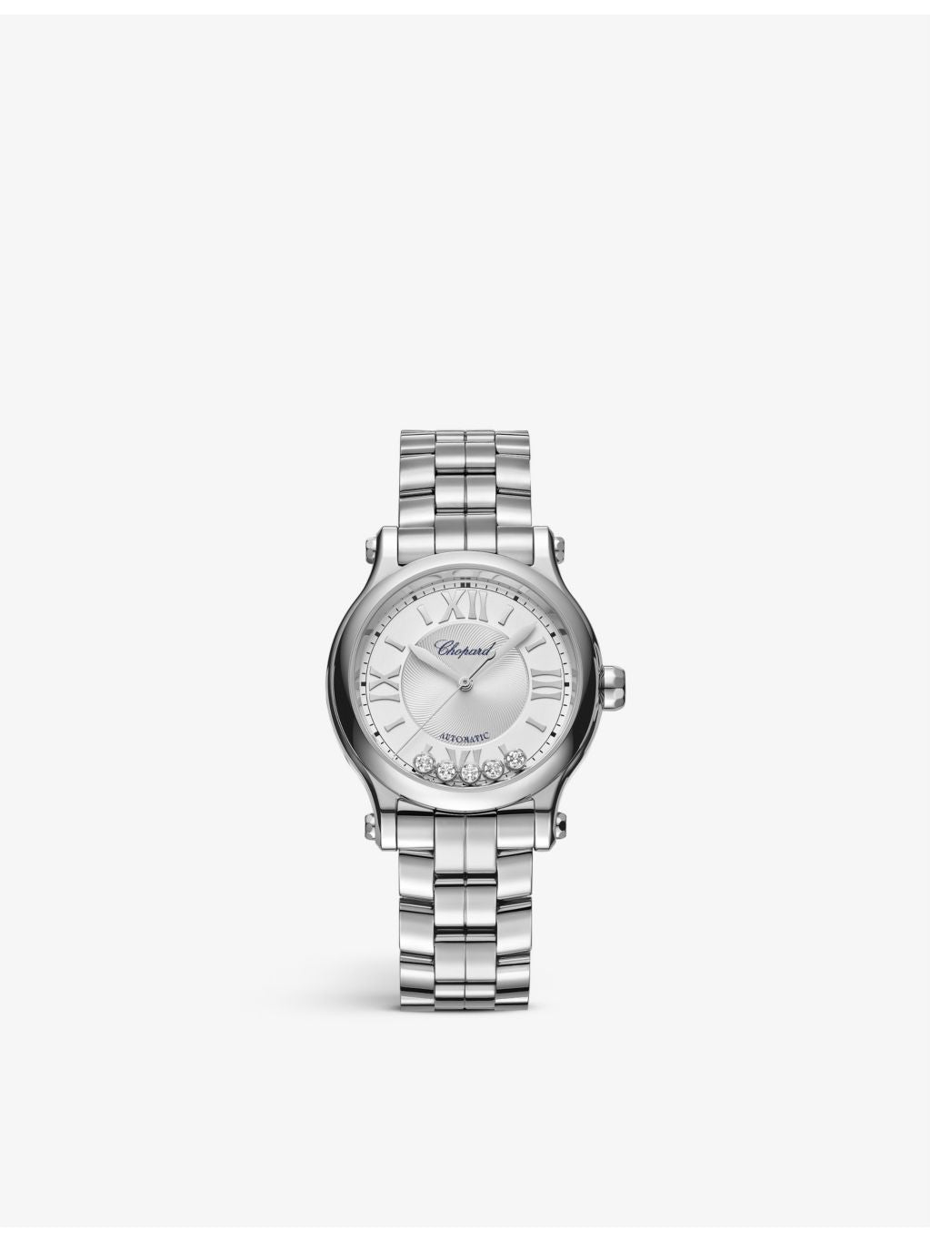 Chopard Happy Sport watch stainless steel 0.25ct diamond 33mm (British brand)