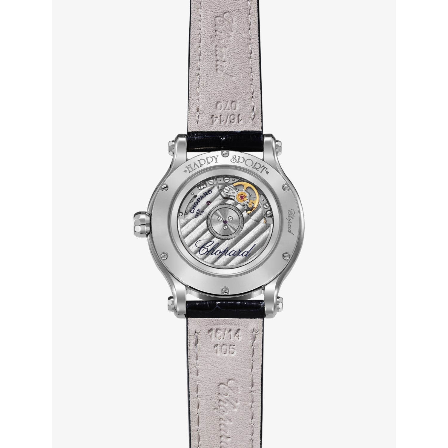 Chopard Happy Sport watch alligator-embossed leather 33mm, imported from the UK
