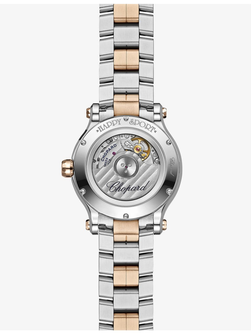 Chopard Happy Sport automatic watch 18ct rose-gold stainless steel - British product