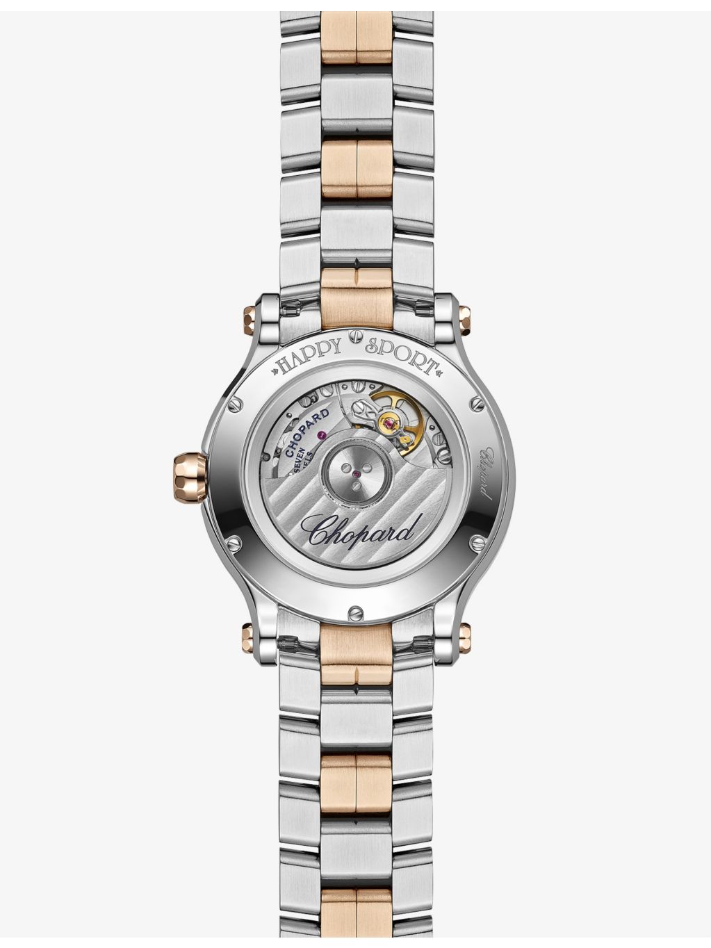 Chopard Happy Sport rose-gold steel diamond watch 33mm - British product