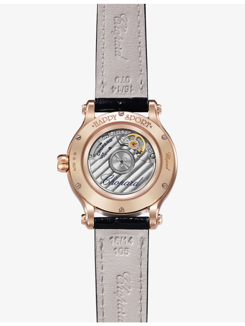 Chopard Happy Sport rose gold diamond automatic watch 33mm, imported from the UK