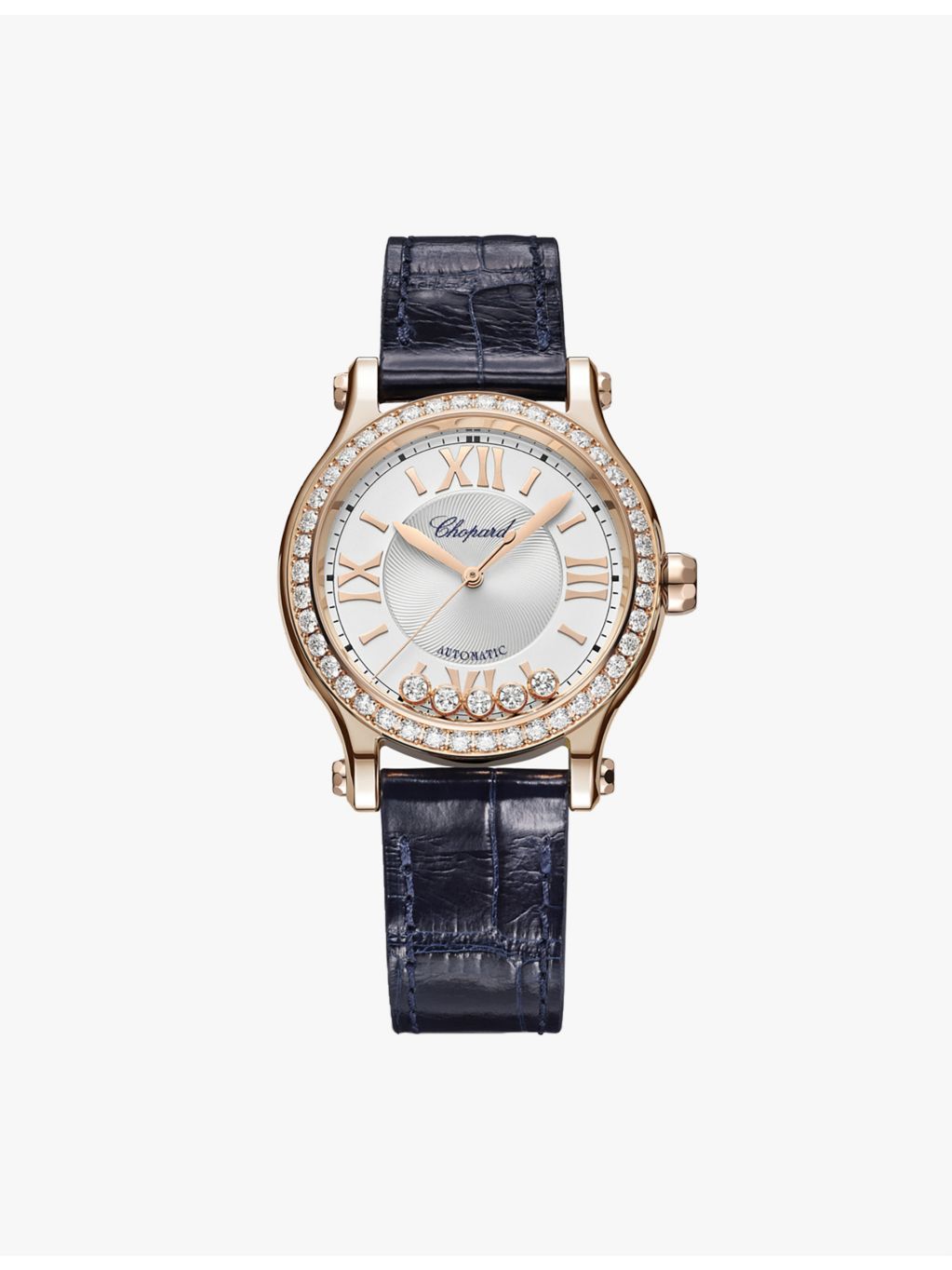 Chopard Happy Sport rose gold diamond automatic watch 33mm, imported from the UK
