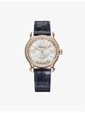 Chopard Happy Sport rose gold diamond automatic watch 33mm, imported from the UK