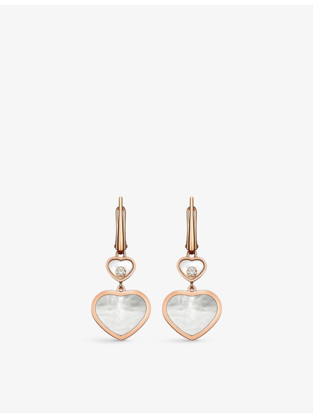 Chopard Happy Hearts 18ct rose-gold diamond earrings - British product