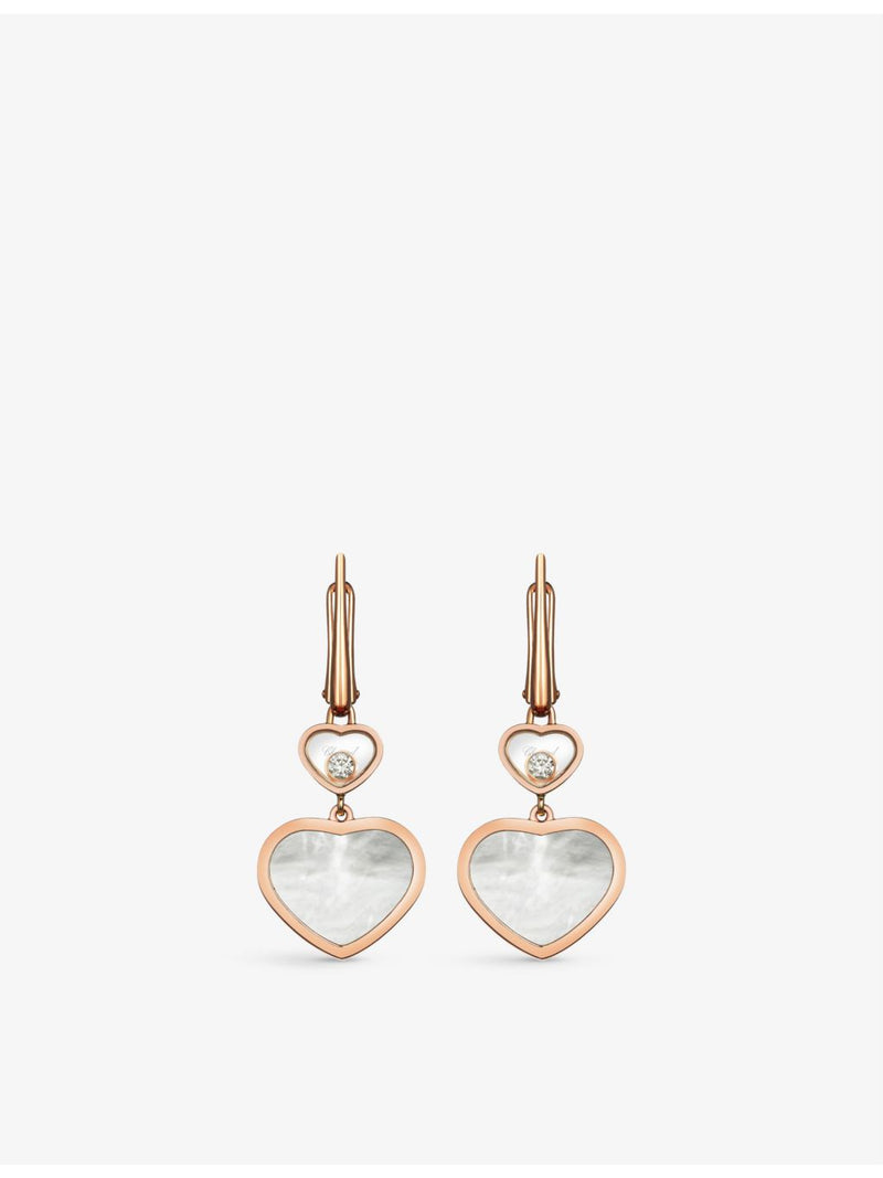 Chopard Happy Hearts 18ct rose-gold diamond earrings - British product