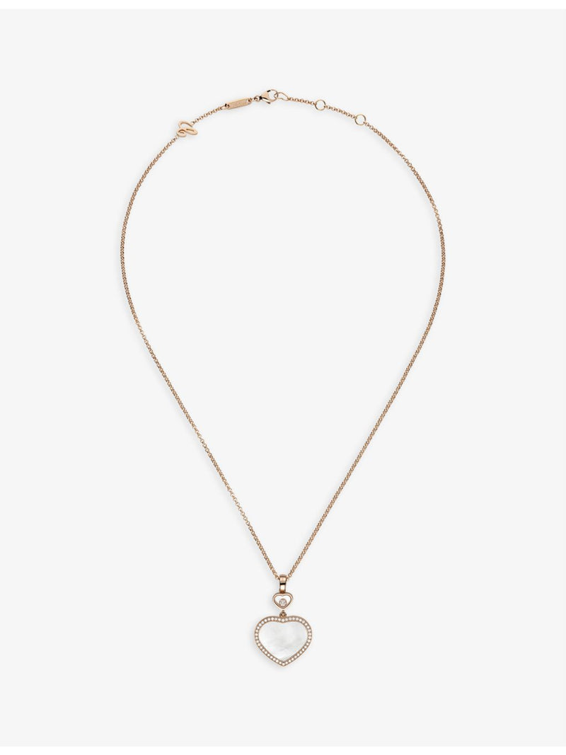 Chopard Happy Hearts necklace 18ct rose gold mother-of-pearl (British brand)