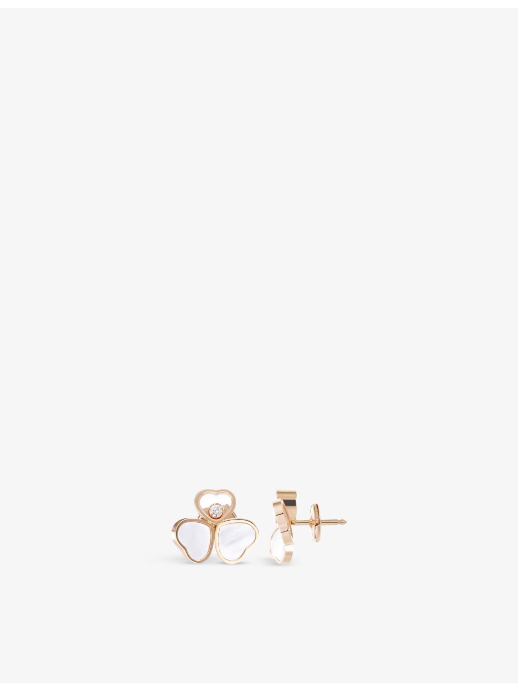 Chopard earrings rose-gold diamond mother-of-pearl, UK version