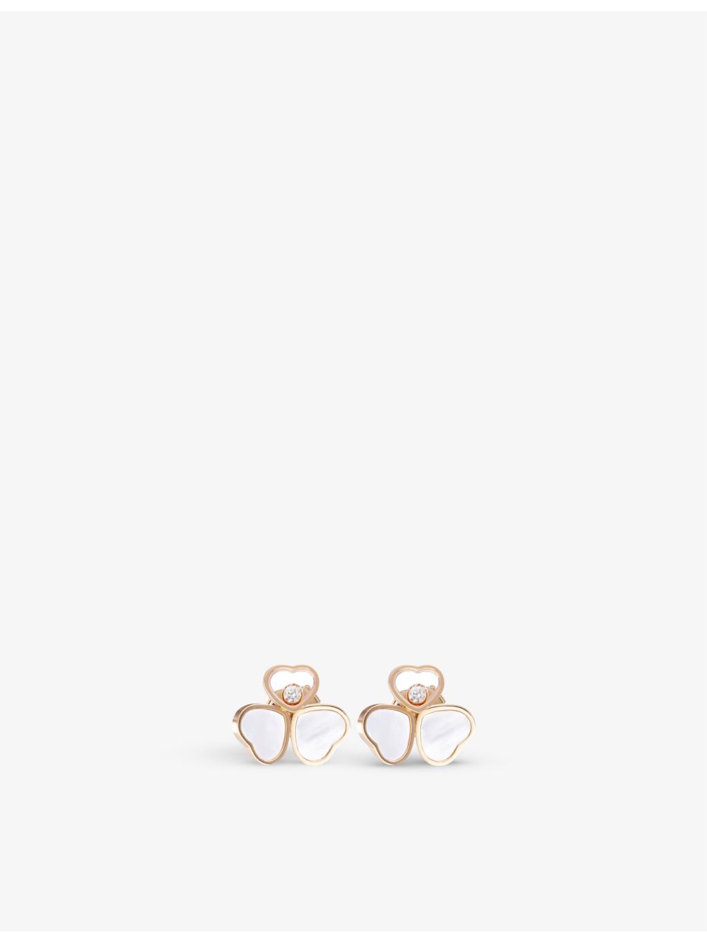 Chopard earrings rose-gold diamond mother-of-pearl, UK version