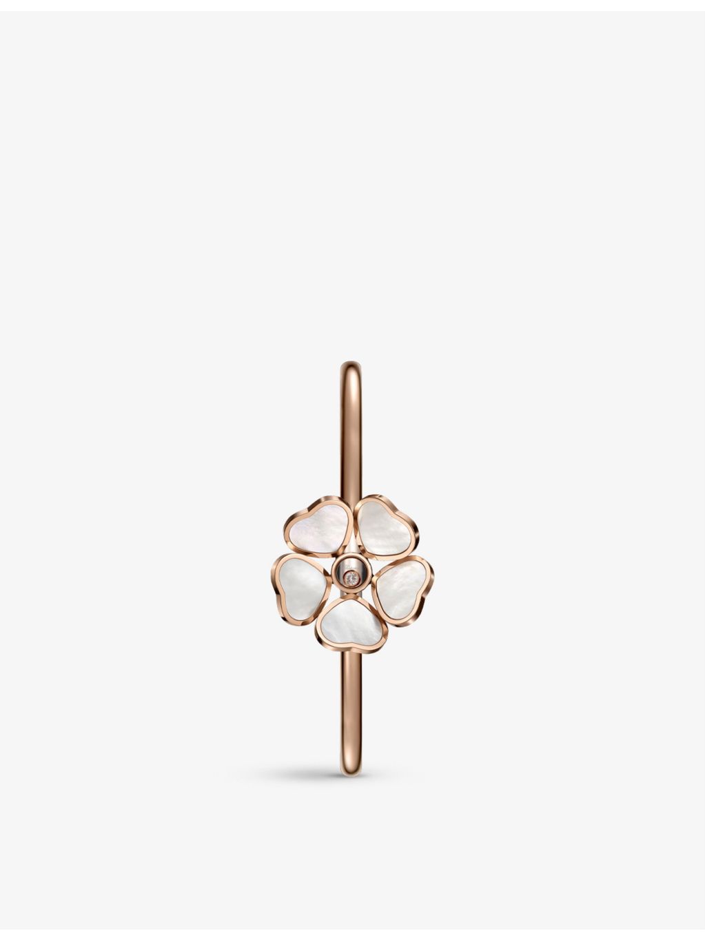 Chopard Happy Hearts bracelet, rose gold diamond and mother-of-pearl - British product
