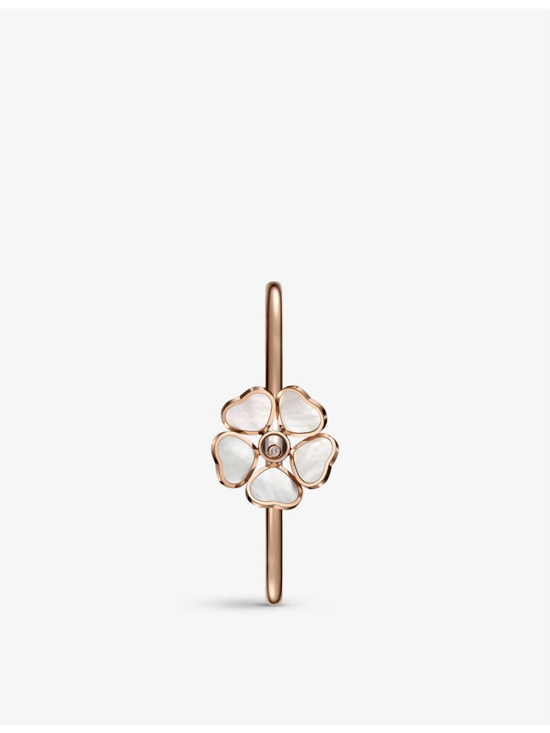 Chopard Happy Hearts bracelet, rose gold diamond and mother-of-pearl - British product