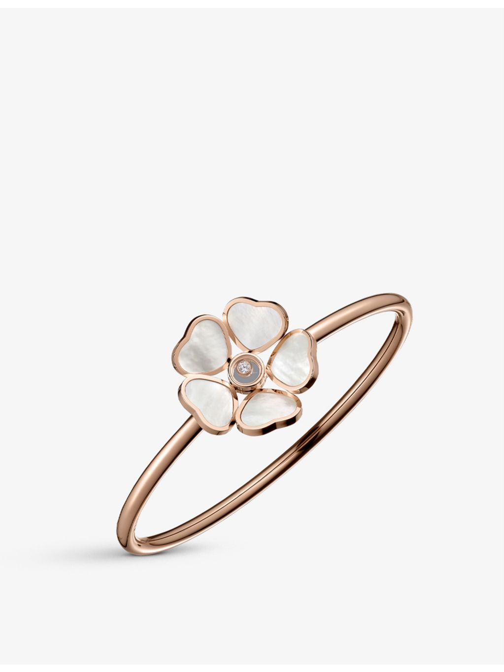 Chopard Happy Hearts bracelet, rose gold diamond and mother-of-pearl - British product