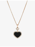 Chopard Happy Hearts 18ct rose gold diamond pendant necklace (British brand)