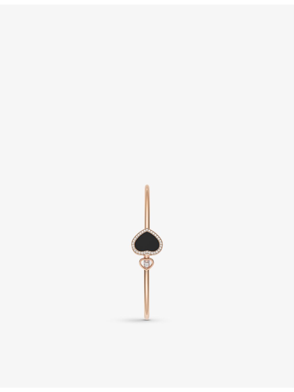 Chopard Happy Hearts 18ct rose gold diamond onyx bangle (British brand)