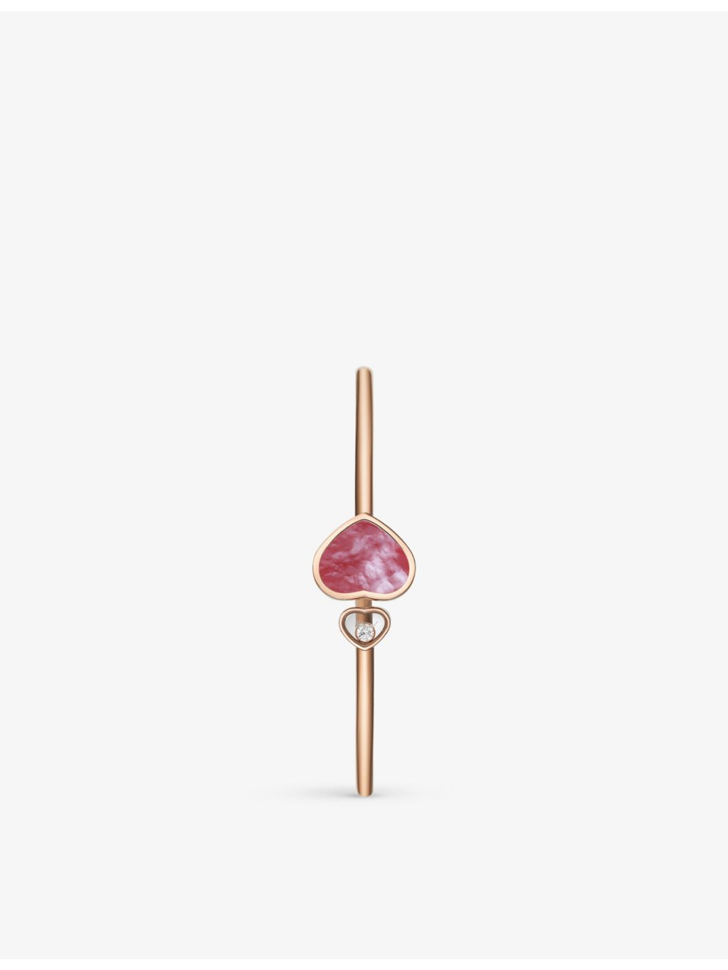 Chopard Happy Hearts rose gold mother-of-pearl diamond bangle - British product