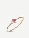 Chopard Happy Hearts 18ct Rose Gold 0.05ct Diamond Mother-of-Pearl Bangle Bracelet