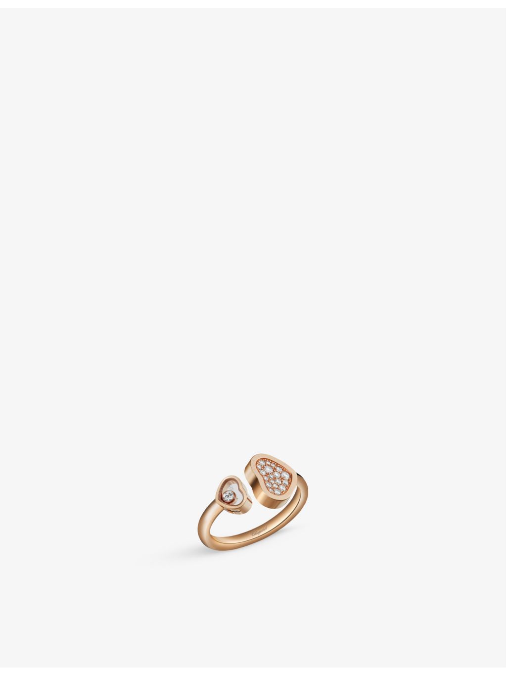 Chopard 18ct rose gold diamond ring 0.22ct - British product