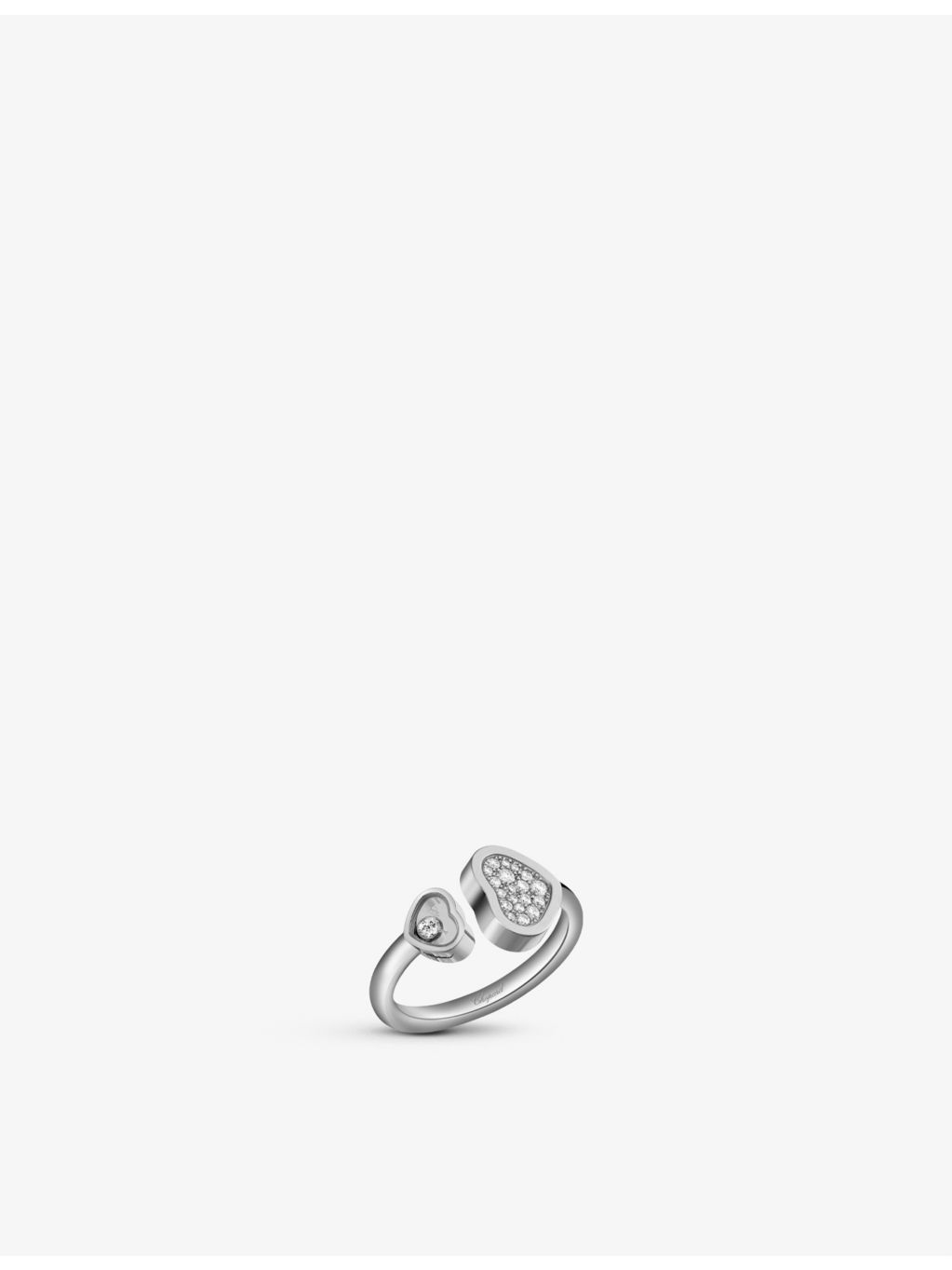 Chopard Happy Hearts 18ct white gold diamond ring - British product