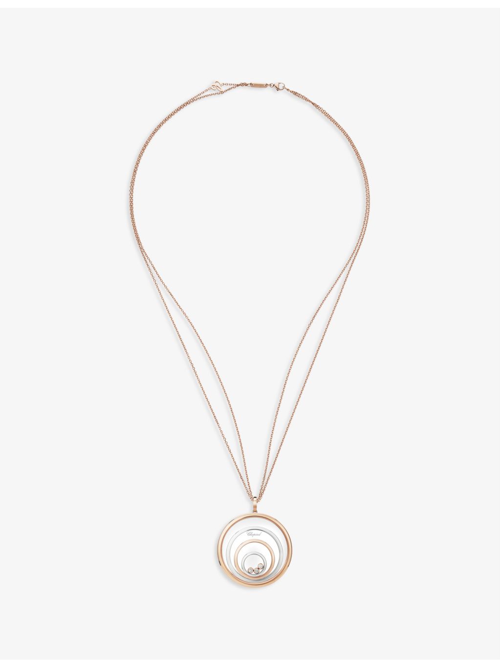 Chopard 0.28ct diamond pendant in 18ct white and rose gold (British brand)