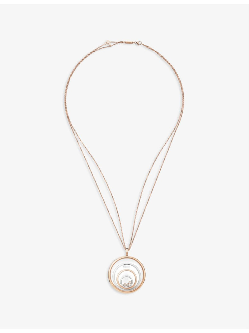 Chopard 0.28ct diamond pendant in 18ct white and rose gold (British brand)