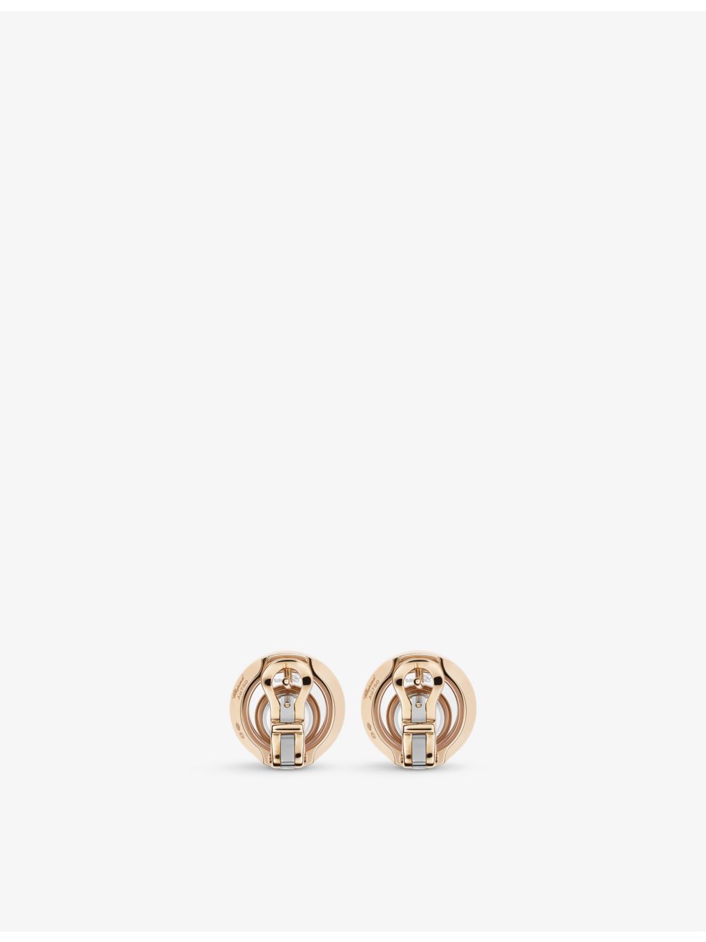 Chopard diamond earrings 18ct rose-gold white-gold 0.19ct, imported from the UK