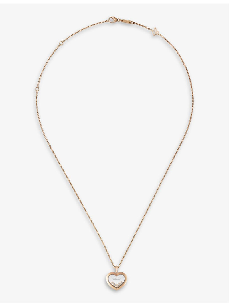Chopard Happy Diamonds 18ct rose-gold diamond necklace 42cm, UK version