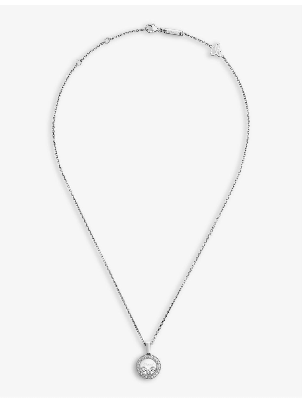 Chopard diamond necklace 18ct white gold 0.35ct, UK version