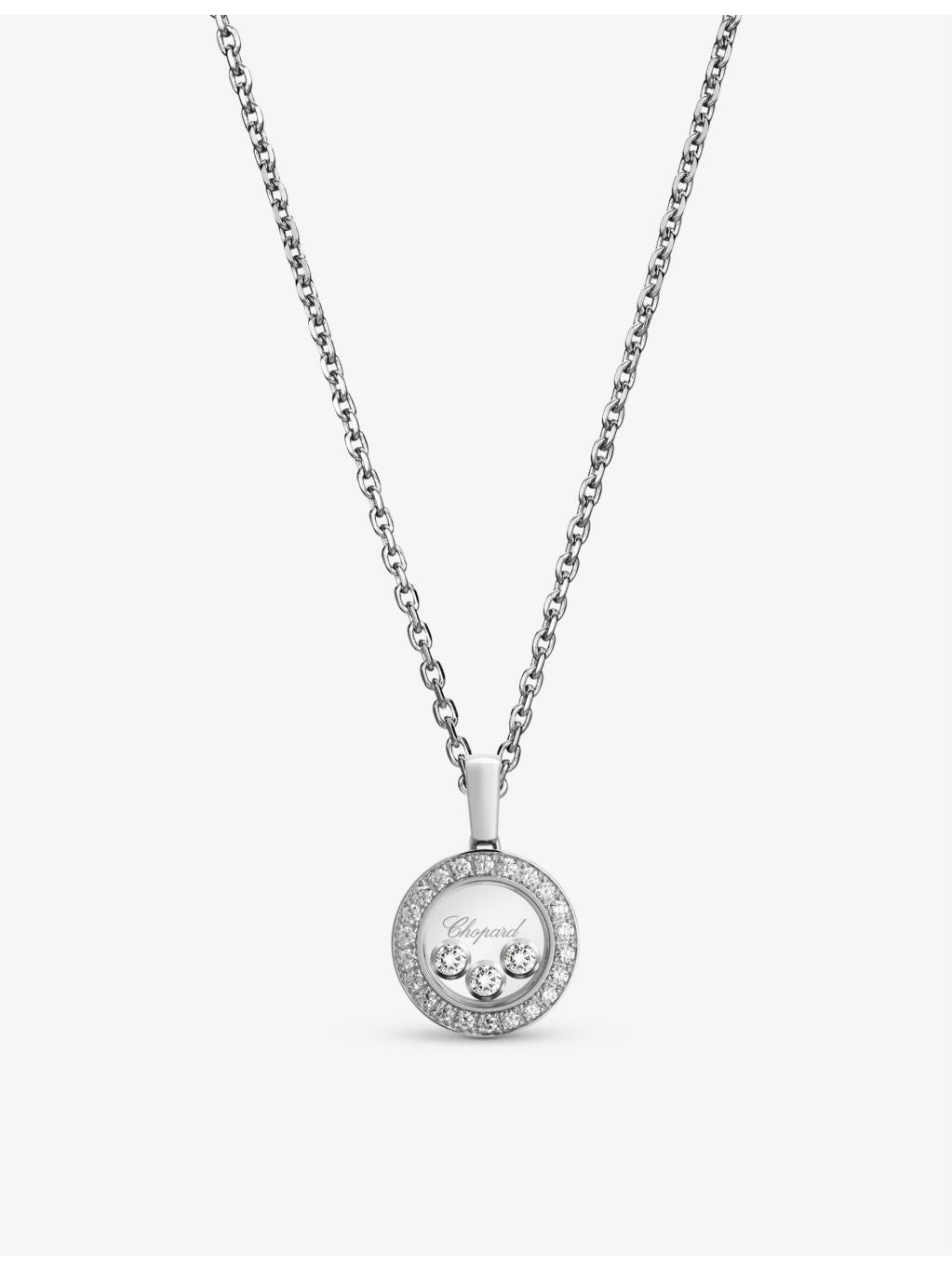 Chopard diamond necklace 18ct white gold 0.35ct, UK version