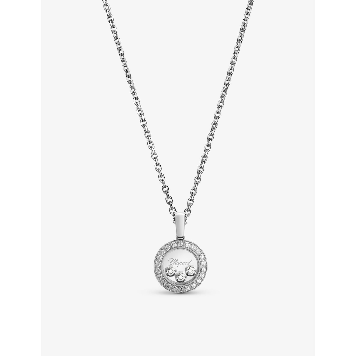 Chopard diamond necklace 18ct white gold 0.35ct, UK version
