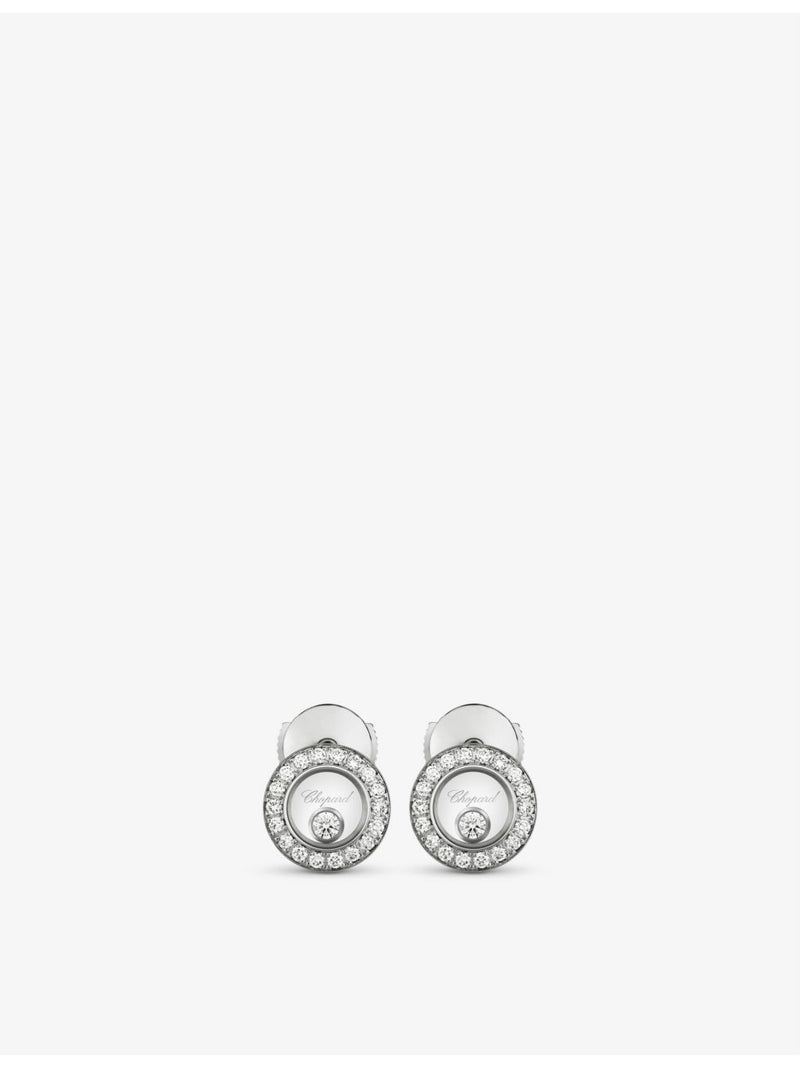 Chopard Happy Diamonds earrings 18ct white gold 0.38ct, UK version