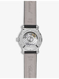 Chopard Happy Sport watch with diamonds and leather strap 30mm (British brand)