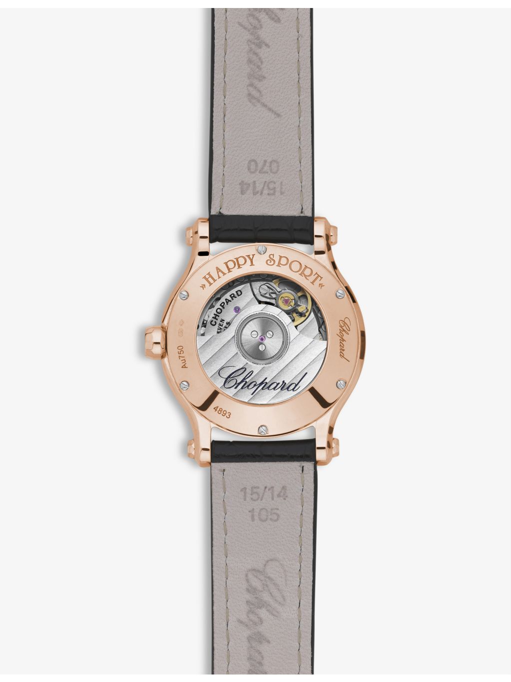 Chopard Happy Sport 18ct rose gold diamond watch 30mm (British brand)