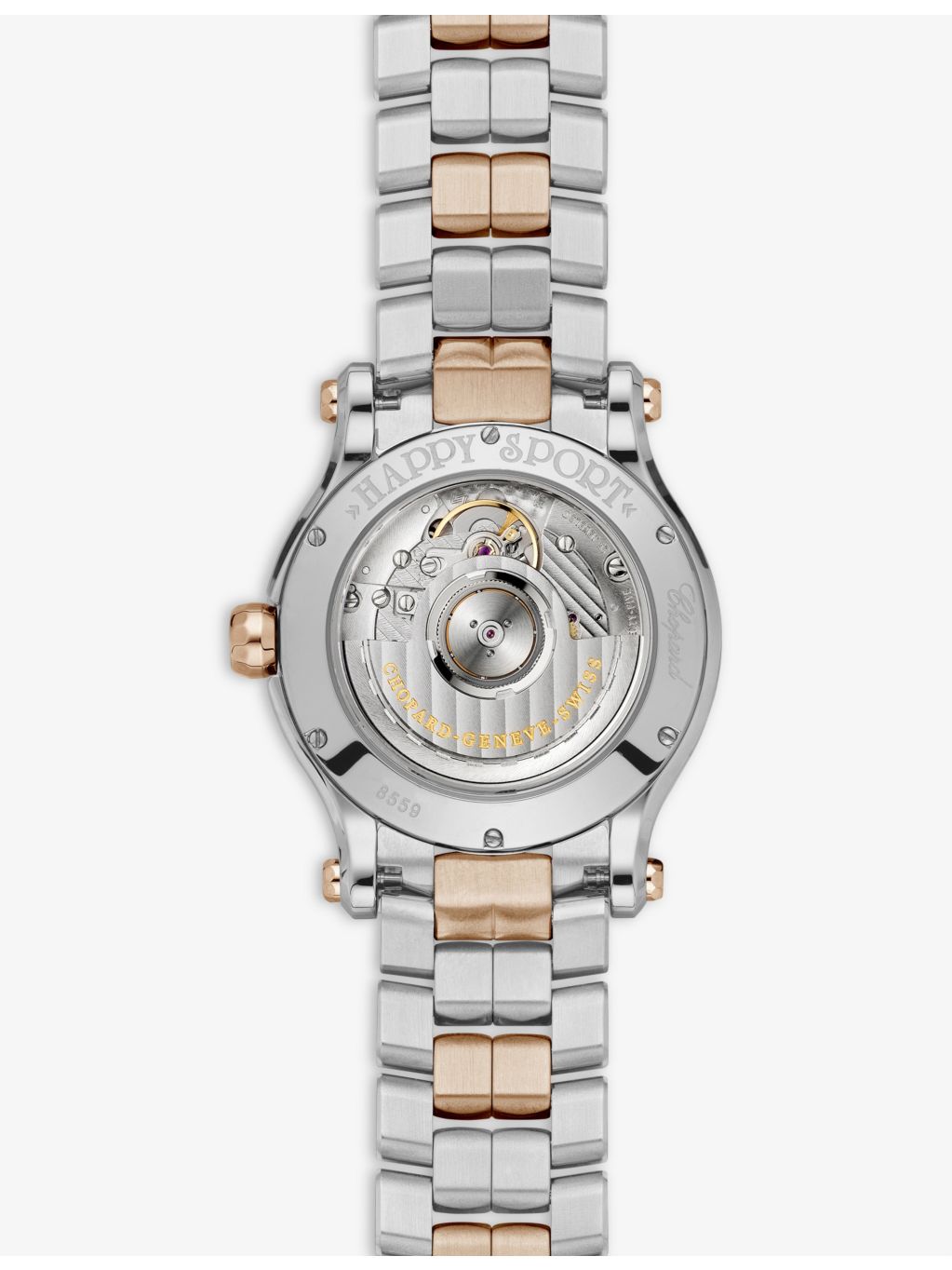 Chopard Happy Sport rose gold diamond watch 33mm, UK version
