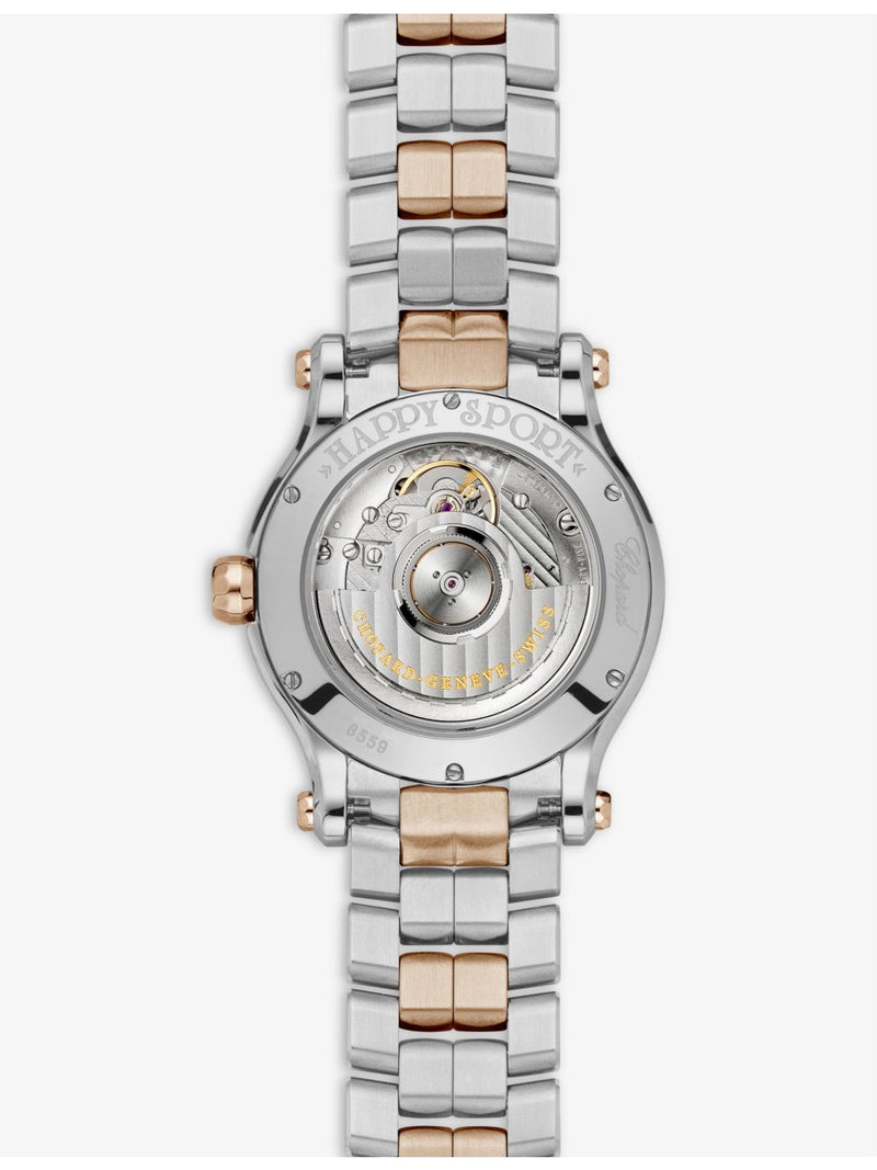 Chopard Happy Sport rose gold diamond watch 33mm, UK version