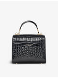 Aspinal of London Mayfair mini croc-embossed leather top-handle bag (British brand)