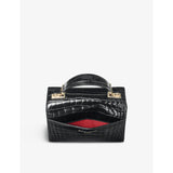 Aspinal of London Mayfair mini croc-embossed leather top-handle bag (British brand)