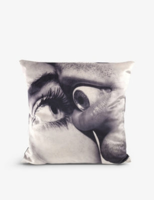 Seletti woven cushion Eye and Mouth print 50cm (British brand)