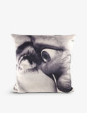Seletti woven cushion Eye and Mouth print 50cm (British brand)