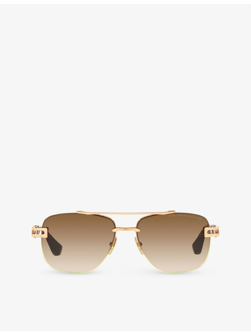 Dita Grand-Evo square-frame titanium sunglasses (British brand)